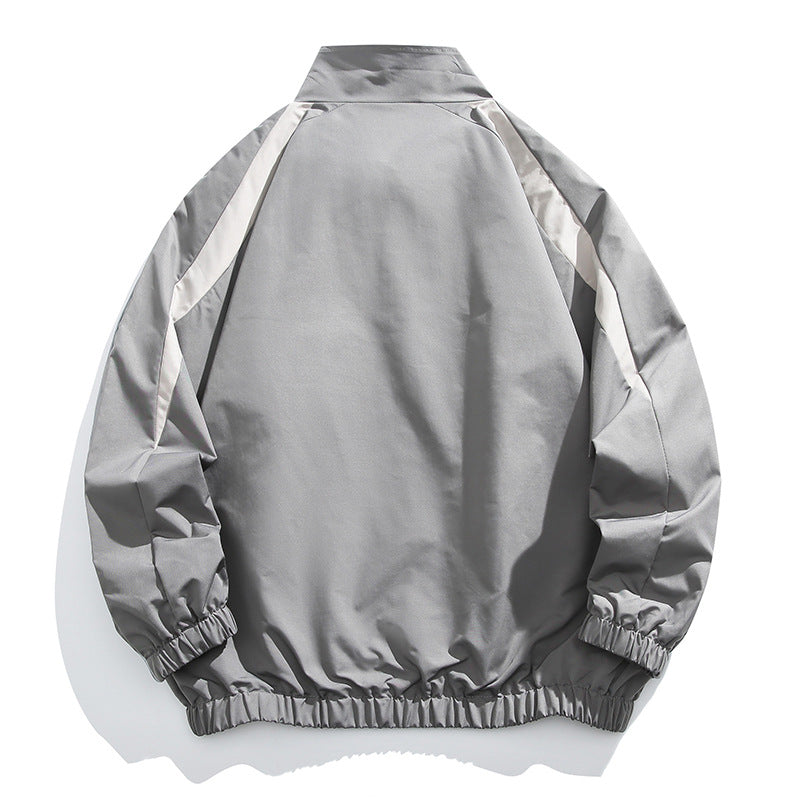 Herren Sportliche Trainingsjacke mit hohem Kragen Drune