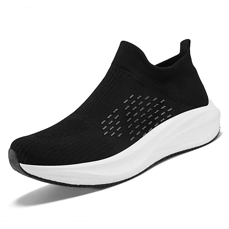 Damen Strick-Slip-On Sneaker mit nahtlosem Elastikschaft und dämpfender Plateau-Sohle Drune
