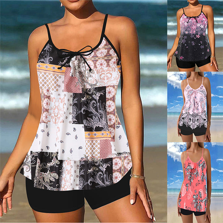 Damen lässiger Strandtop mit Shorts Drune