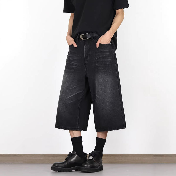 Herren Modische Dialen Denim-Cargo-Shorts Drune