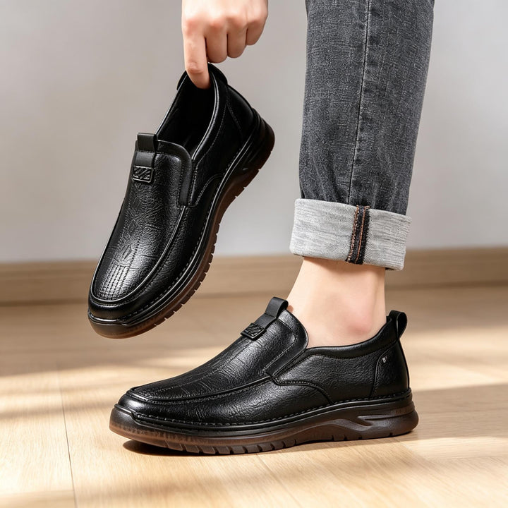 Herren Modische Leder Slipper Drune