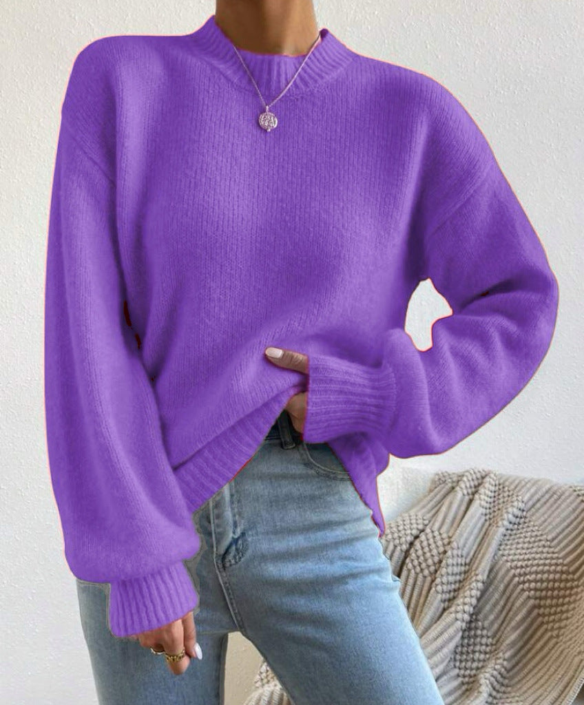 Damen Oversize Feinstrickpullover mit angedeutetem Mohair‑Effekt und verlängerten Rippbündchen Drune