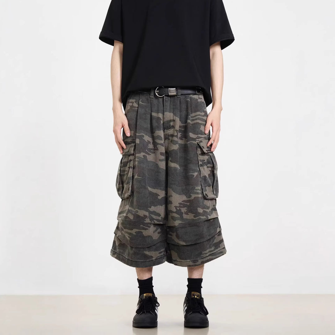 Herren Modische Cargoshorts mit weitem Schnitt Drune