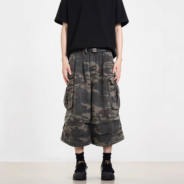Herren Modische Cargoshorts mit weitem Schnitt Drune