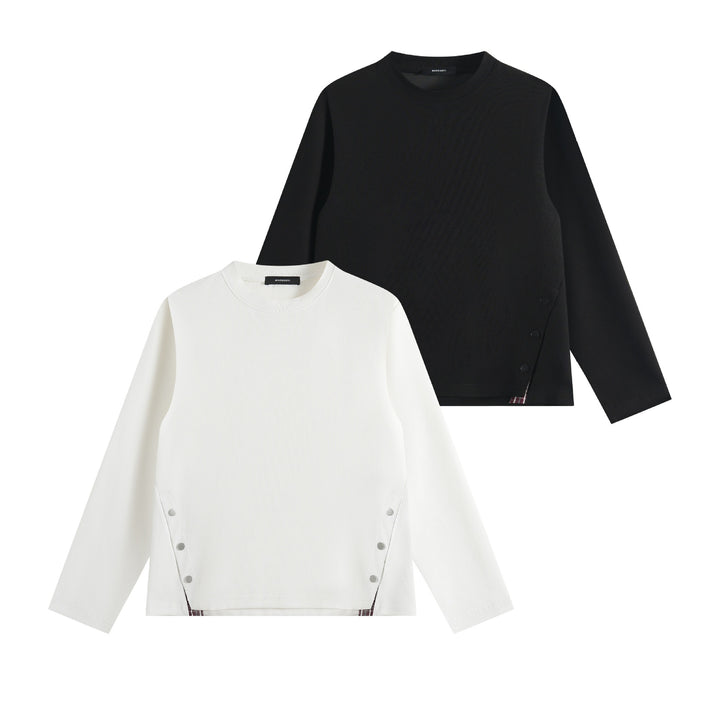 Unisex Oversize-Sweatshirt mit seitlichen Druckknopfleisten und Rundhals Drune