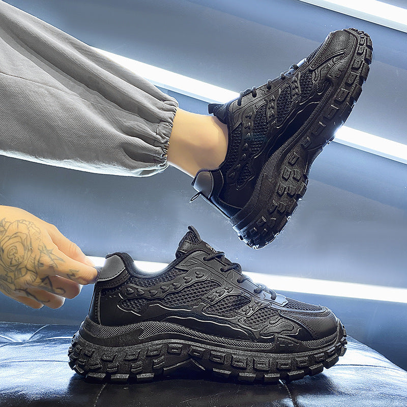 Damen Sportliche trendige Sneakers mit stoßdämpfender Sohle und atmungsaktiver Mesh-Oberfläche Drune