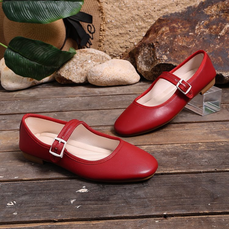 Damen Ballerinas mit modischem Schnallenverschluss und ergonomischer Fußbettung Drune