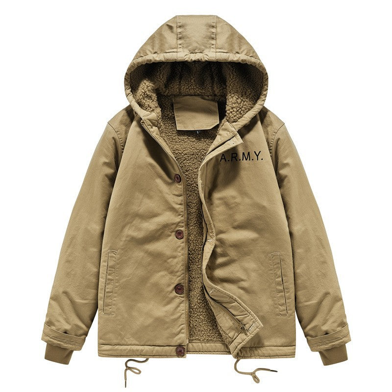 Herren Modische Übergangsjacke mit innerem Teddyfutter Drune