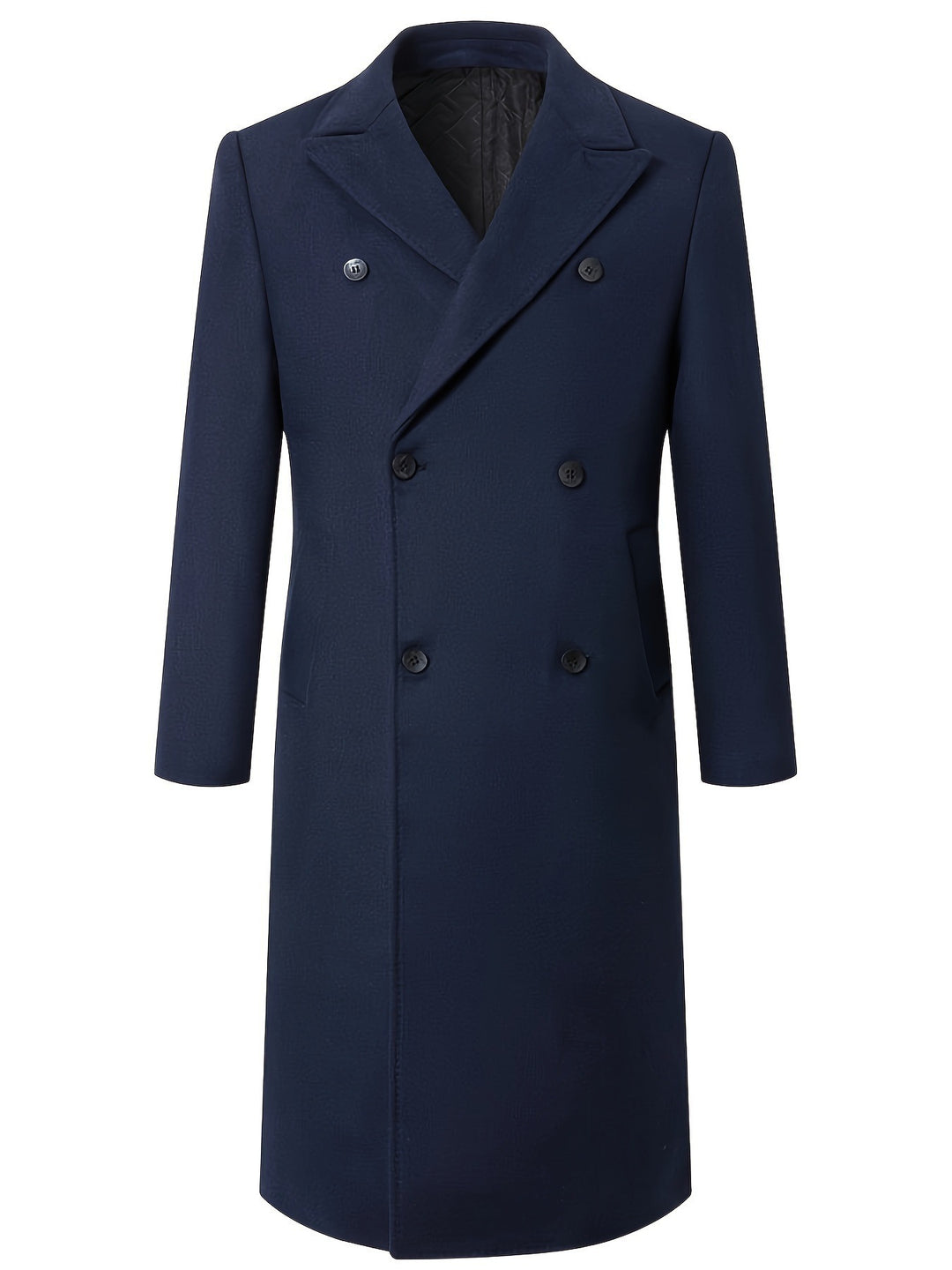 Herren Doppelreihiger City Mantel aus Wollmix mit taillierter Silhouette Drune