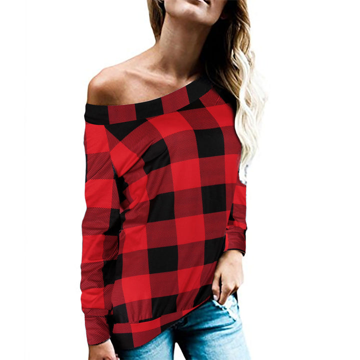 Damen Oberteil mit schulterfreiem Design und trendy Leopardenmuster Drune