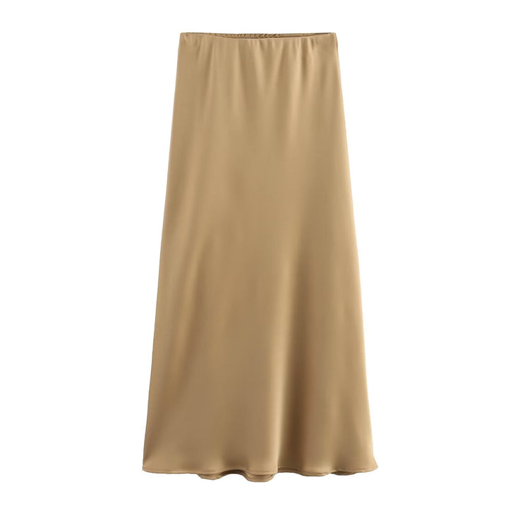 Damen langer Satinrock Drune
