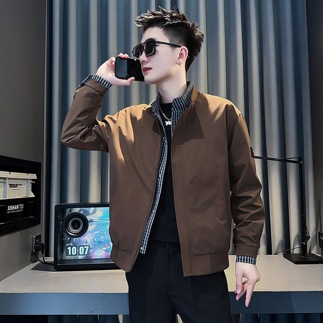 Herren Modische Übergangsjacke mit Revers Drune