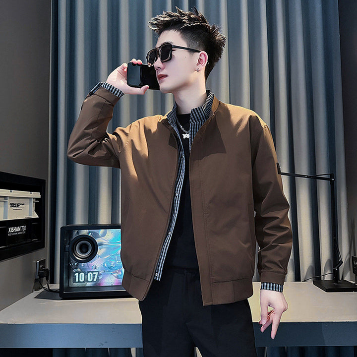 Herren Modische Übergangsjacke mit Revers Drune
