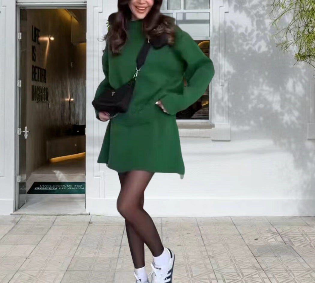 Damen Strickkleid mit voluminösen Ärmeln und lässigem Schnitt Drune