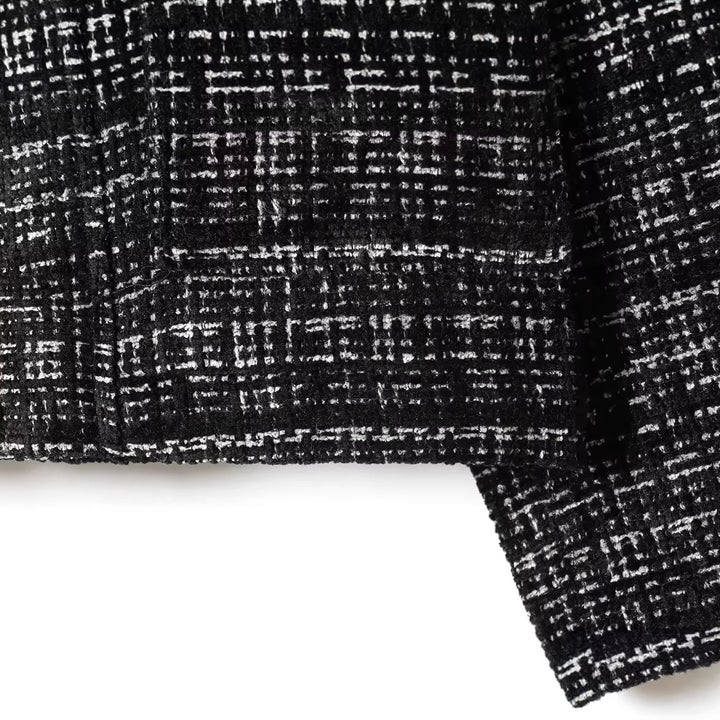 Damen Kurze Bouclé‑Jacke im Boxy‑Cropped‑Schnitt mit Rundhalsausschnitt Drune