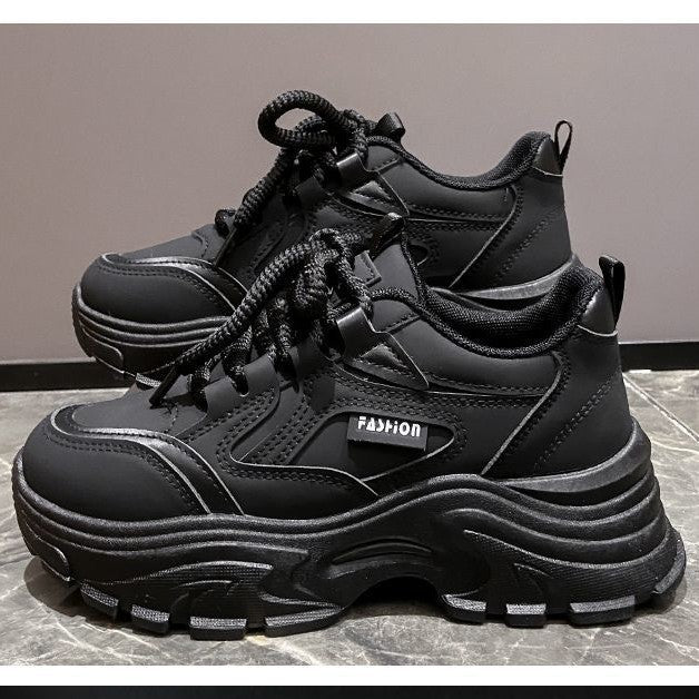 Damen modische Plattform Sneakers mit atmungsaktiver Sohle und rutschfester Laufsohle Drune