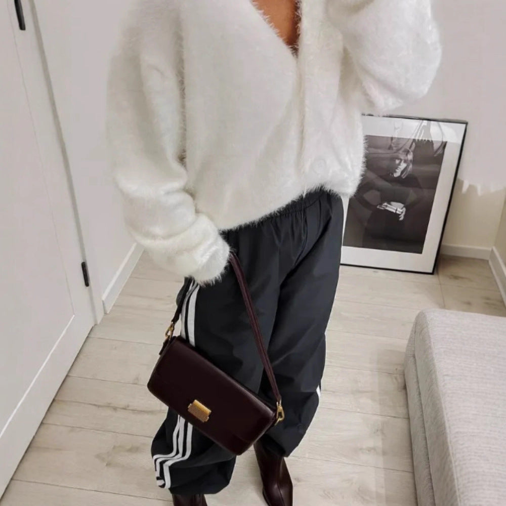 Damen Kuschelige Oversized Strickjacke Drune