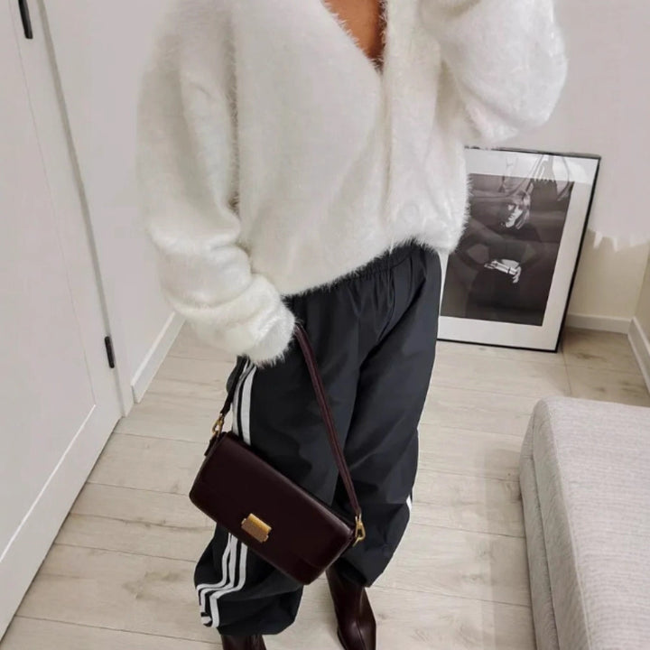 Damen Kuschelige Oversized Strickjacke Drune
