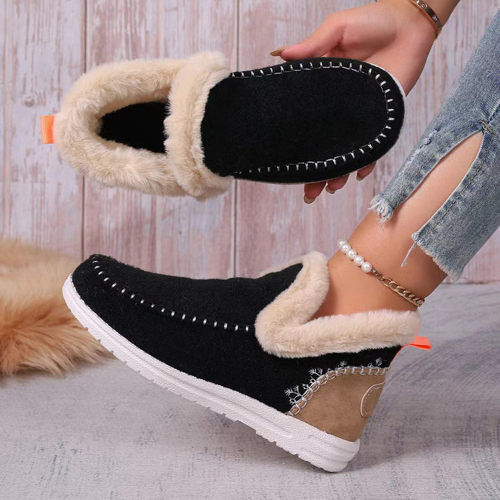 Damen Gefütterte Filz-Mules mit Teddyfutter und ergonomischer Gummisohle Drune