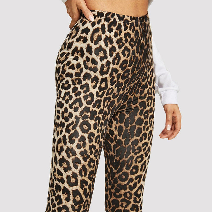 Damen Elegante Leggings im modischen Leopardenmuster Drune