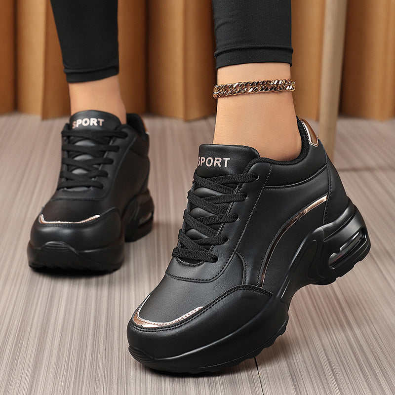 Damen Chunky-Sneaker mit Luftkissensohle und Metallic-Details Drune