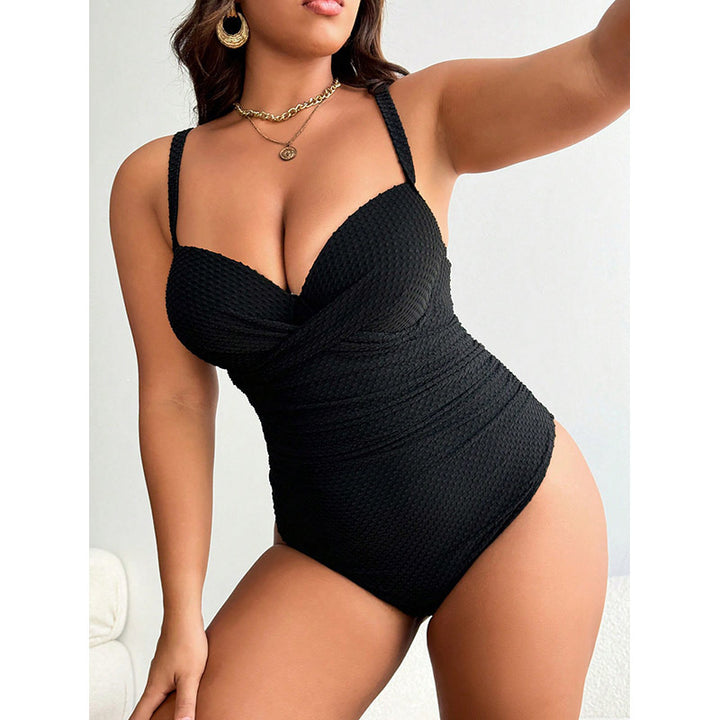 Damen Einteiliger Badeanzug mit elegantem Wickel-Design Drune