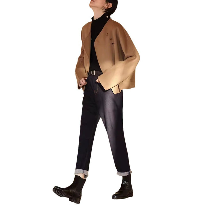 Damen Elegante und gemütliche Jacke mit asymmetrischem Schnitt Drune