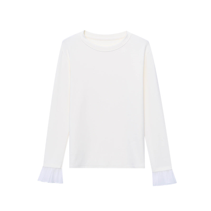 Damen Langarmoberteil mit elegantem Rüschensaum Drune