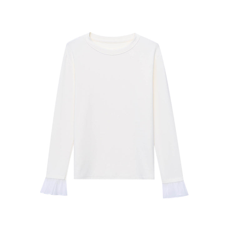 Damen Langarmoberteil mit elegantem Rüschensaum Drune