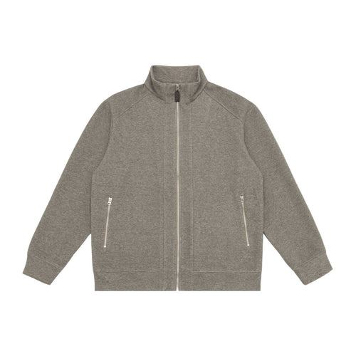 Unisex Zip-Sweatjacke mit Stehkragen, Raglanärmeln und Reißverschlusstaschen Drune