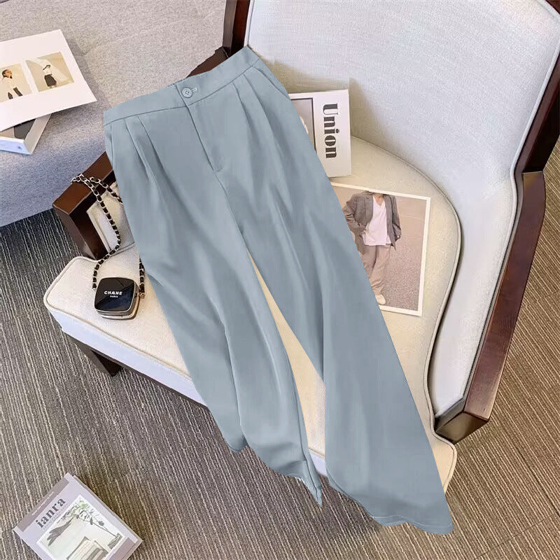 Damen Elegante und weite High-Waist-Hose Drune