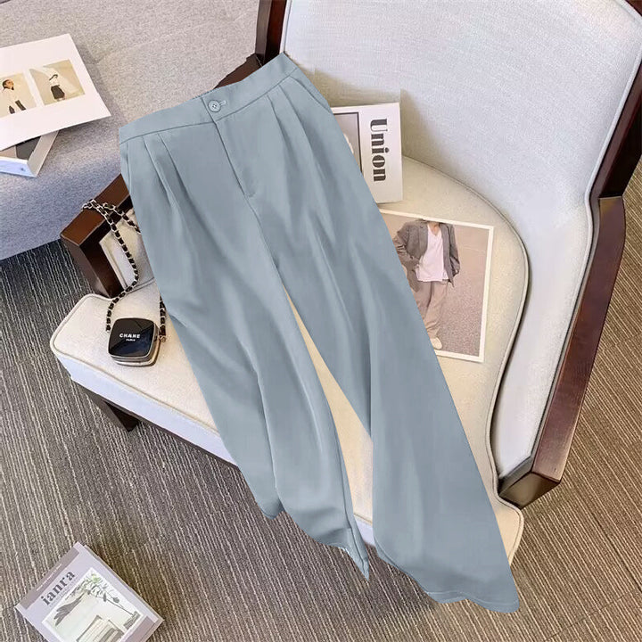 Damen Elegante und weite High-Waist-Hose Drune