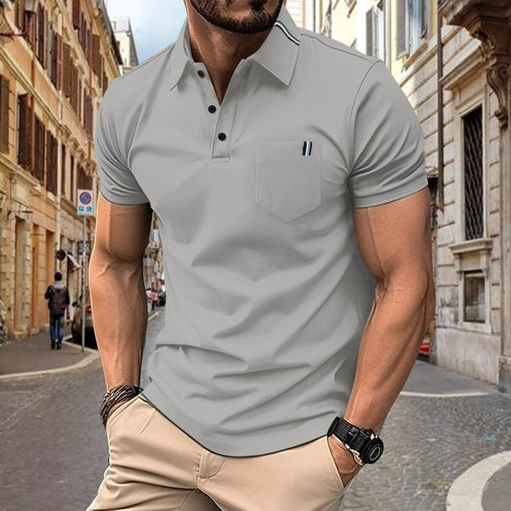 Herren Polohemd mit modernem Schnitt und Brusttasche Drune