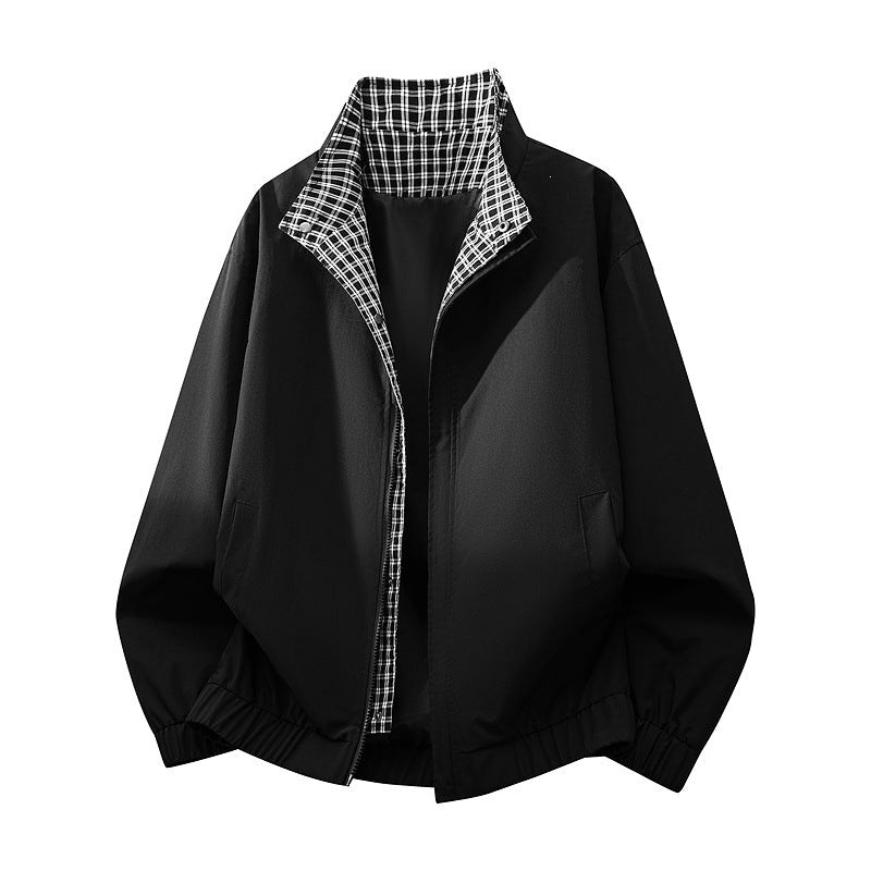 Herren Bequeme Übergangsjacke mit kariertem Innenfutter Drune