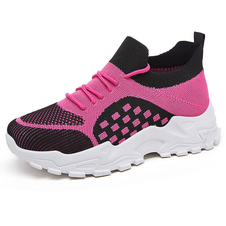 Damen Sportliche Sneaker mit atmungsaktiver Strickoberfläche und flexibler Sohle Drune