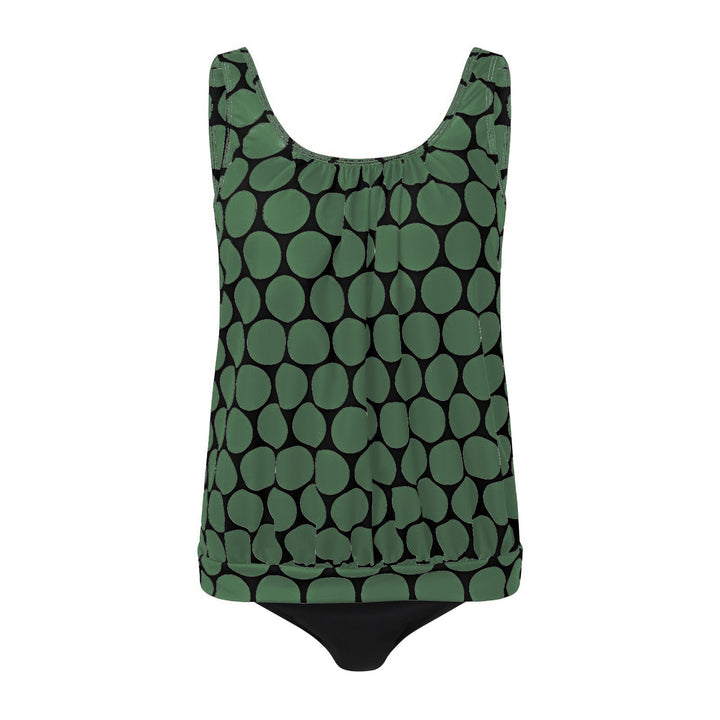 Damen lässiger Tankini mit hoher Taille und elegantem Schnitt Drune