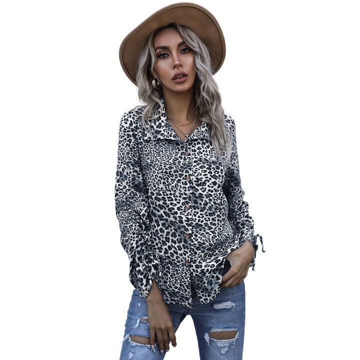 Damen Elegante Tiermuster Bluse Drune