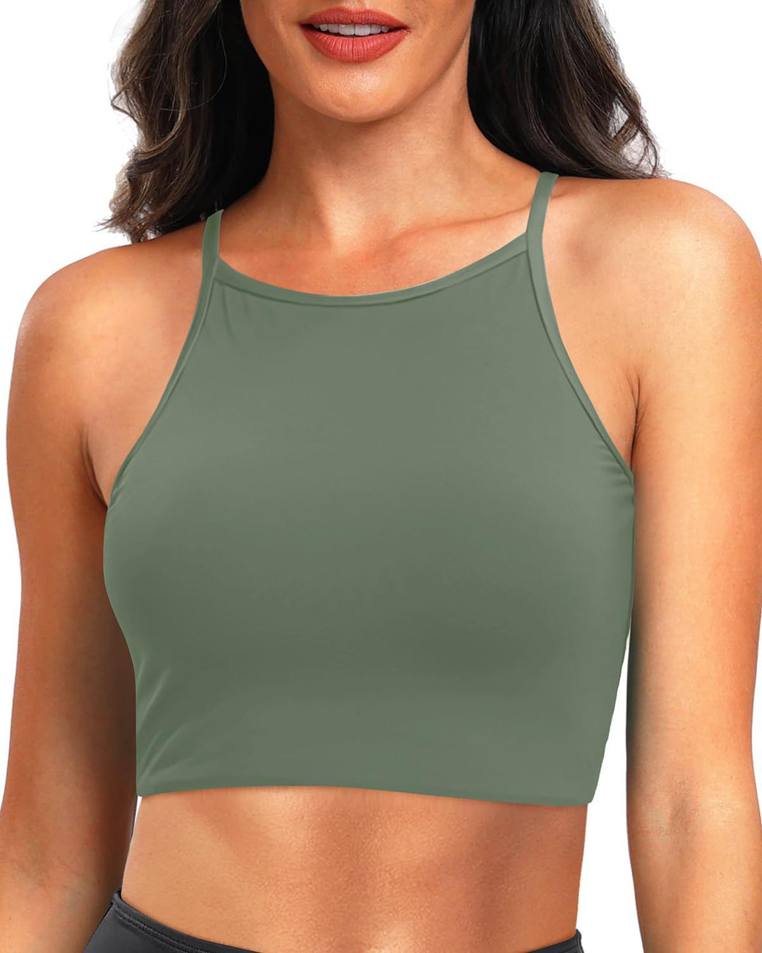 Damen Sportliches Crop-Top Drune