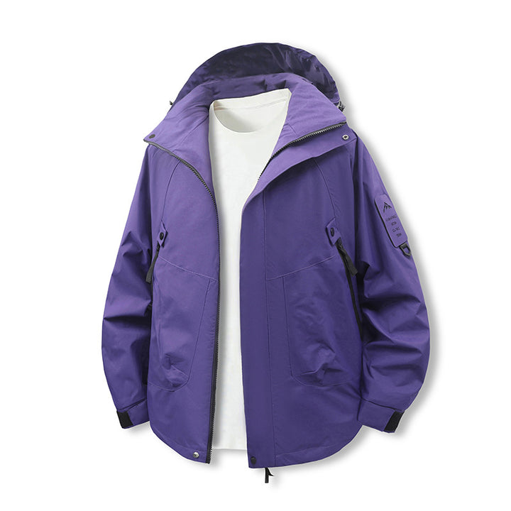 Herren Wind- und Wasserabweisende Softshell-Utilityjacke mit Kapuze Drune