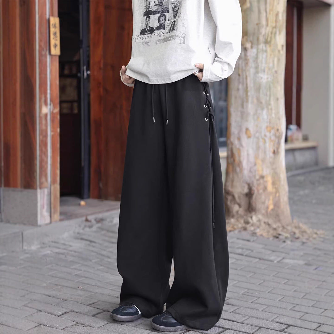 Damen Weitgeschnittene Freizeithose mit Schnürdetails Drune
