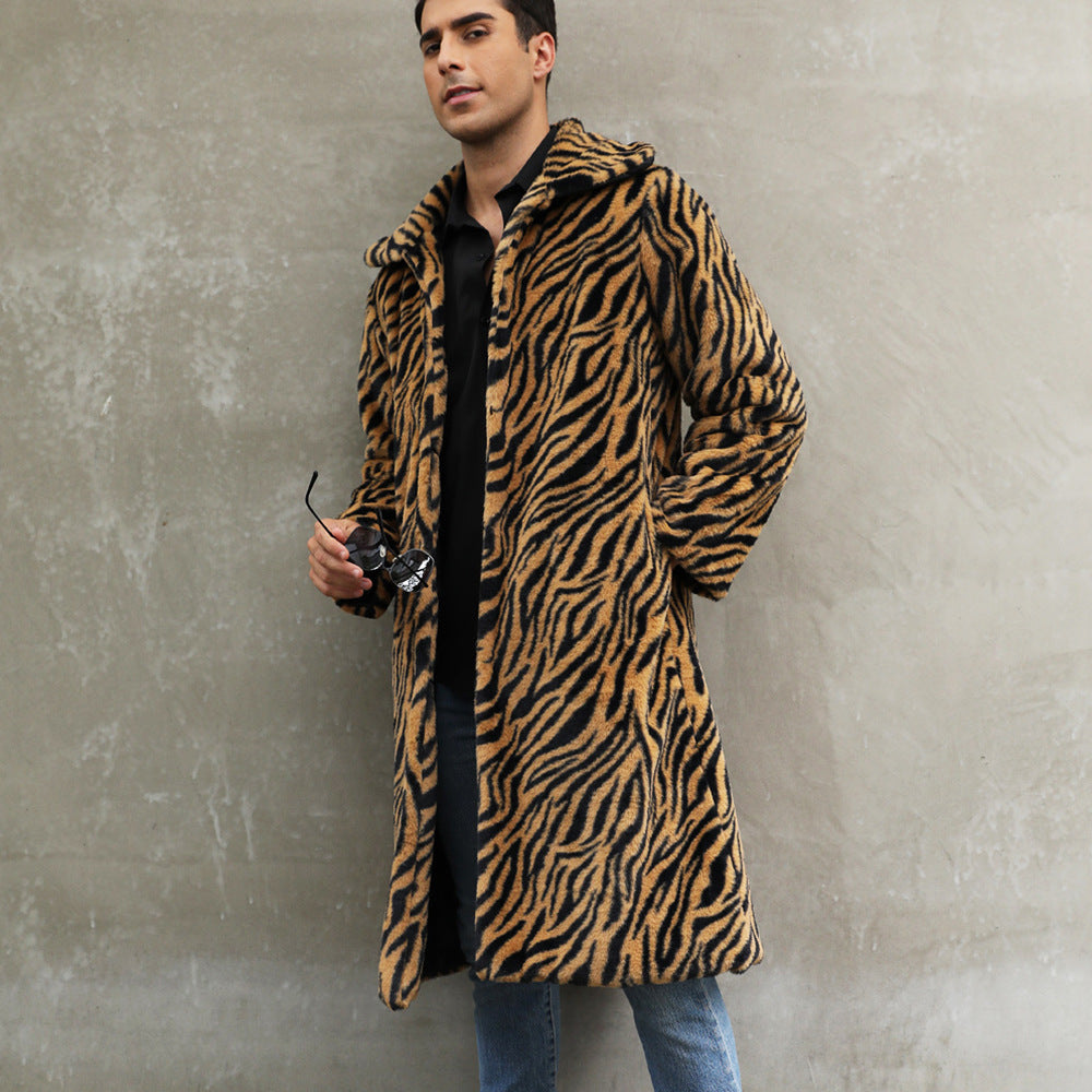 Herren Trendiger Tiermuster-Mantel Drune