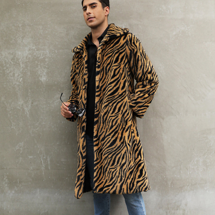Herren Trendiger Tiermuster-Mantel Drune