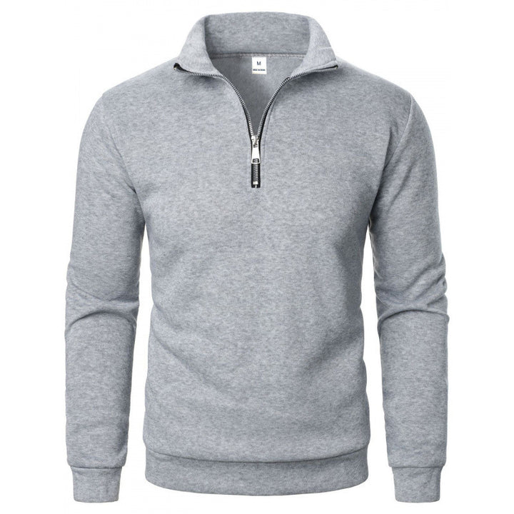Herren Sportlicher Sweatpullover mit Stehkragen Drune