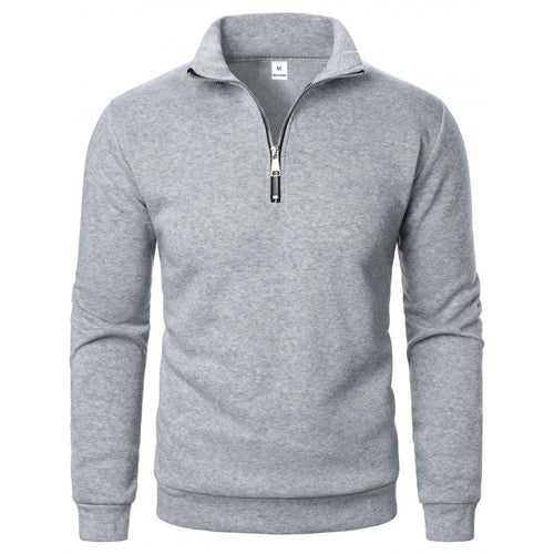 Herren Sportlicher Sweatpullover mit Stehkragen Drune