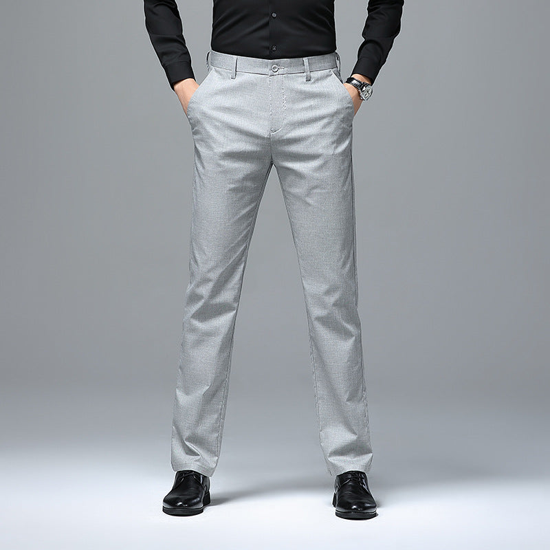 Herren Schmale Chino-Businesshose mit Bügelfalte und leichtem Stretch Drune