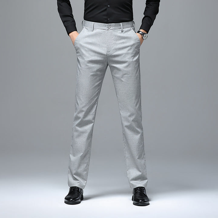 Herren Schmale Chino-Businesshose mit Bügelfalte und leichtem Stretch Drune