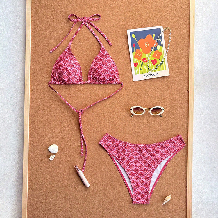 Damen Triangel-Bikini mit klassischen Punkten Drune