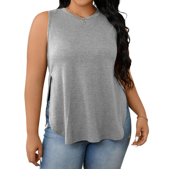 Damen lässiges Tanktop mit seitlichen Schlitzen und modischem Schnitt Drune
