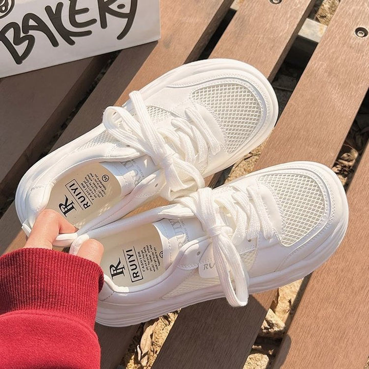 Damen Plateau-Sneaker mit atmungsaktivem Netzmaterial und innovativer Laufsohle Drune