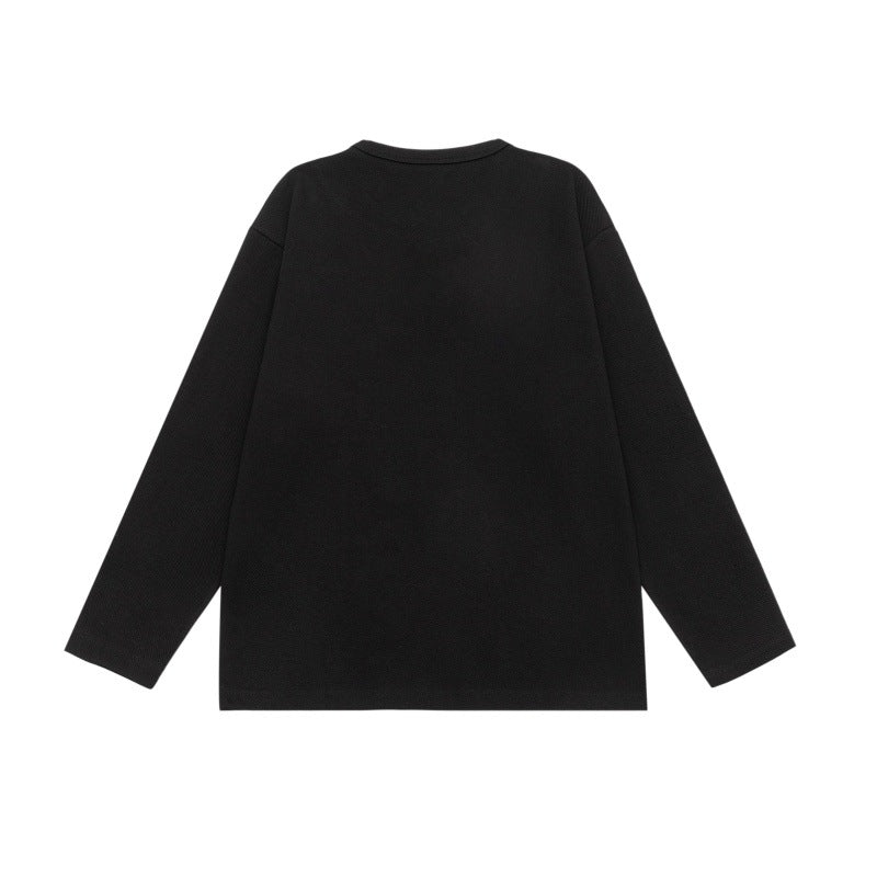 Unisex Oversize-Sweatshirt mit Notch-Ausschnitt und kontrastiertem Kragen-Einsatz Drune